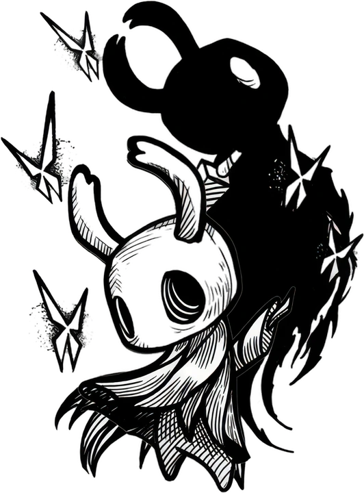 Hollow Knight — personagem blackwork