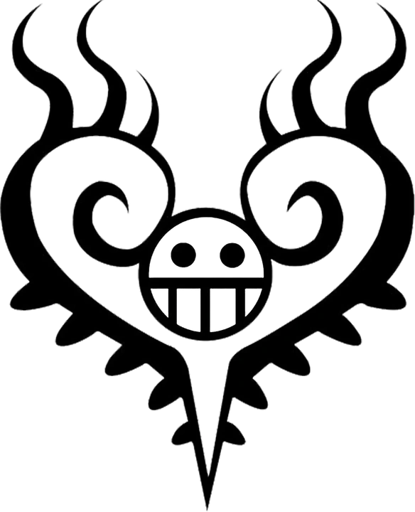 Emblema pirata de coração
