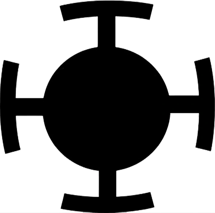 Símbolo circular blackwork